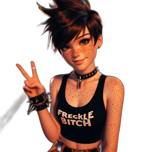 concept art, 3d render, cyberpunk, photorealistic, animated, character, spiky, brown transparent PNG cut-out