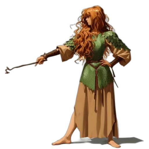 staff, sword, weapon, dress, concept art, fantasy art, pixel art, comic book art transparent PNG cut-out