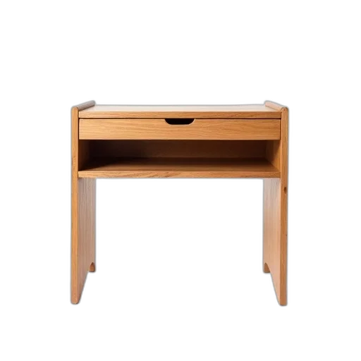 furniture, 3d render, wooden, table, drawer, small, shelf, side transparent PNG cut-out