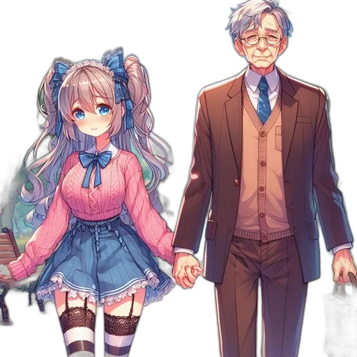 dress, staff, anime, concept art, pixel art, watercolor, blue, pastel transparent PNG cut-out
