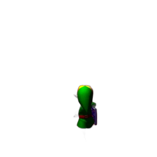 robot, creature, hat, weapon, 3d render, pixel art, concept art, vaporwave transparent PNG cut-out