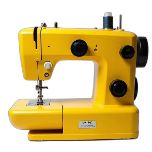 robot, weapon, yellow, black, sewing, machine, white, label transparent PNG cut-out