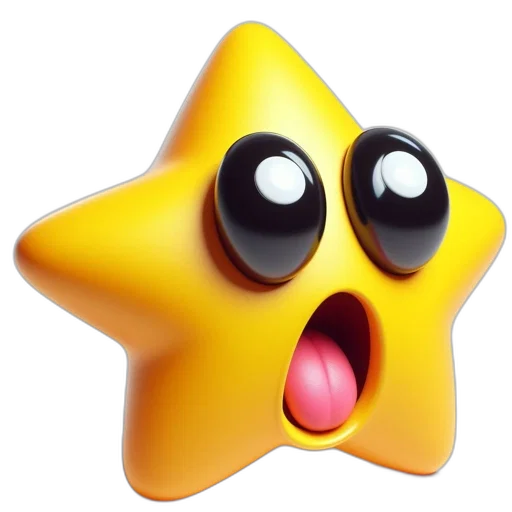 staff, face, creature, crown, 3d render, photorealistic, bright, star-shaped transparent PNG cut-out