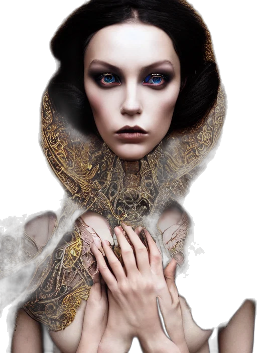 jewelry, face, crown, fantasy art transparent PNG cut-out