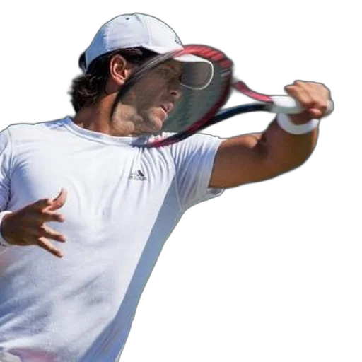 hat, mask, face, photorealistic, tennis, player, white, shirt transparent PNG cut-out