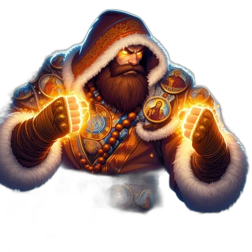 staff, jacket, fantasy art, concept art, majestic, figure, likely, wizard transparent PNG cut-out