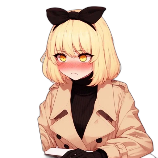 jacket, staff, creature, face, pixel art, anime, cartoon, concept art transparent PNG cut-out