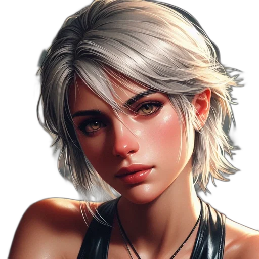 face, jewelry, staff, hair, fantasy art, photorealistic, concept art, cyberpunk transparent PNG cut-out