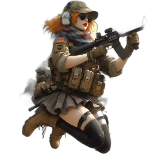 weapon, staff, animal, concept art, fantasy art, 3d render, pixel art, soldier transparent PNG cut-out