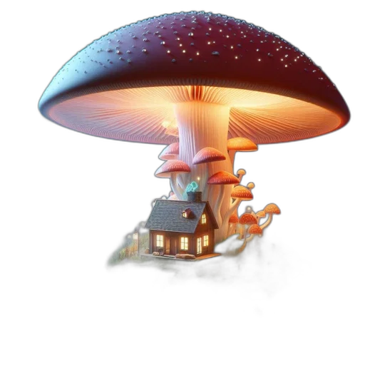 hat, umbrella, food, robot, concept art, 3d render, pixel art, fantasy art transparent PNG cut-out