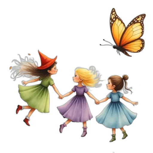dress, concept art, fantasy art, 3d render, forest, watercolor, painting, whimsical transparent PNG cut-out