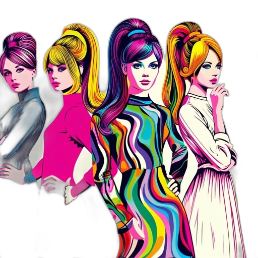 hair, concept art, comic book art, anime, fantasy art, colorful, neon, pastel transparent PNG cut-out
