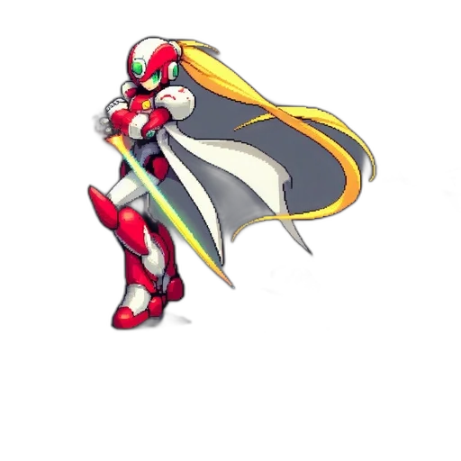 weapon, robot, staff, sword, concept art, pixel art, anime, comic book art transparent PNG cut-out