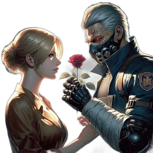 flower, comic book art, concept art, fantasy art, dimly, lit, room, rugged transparent PNG cut-out