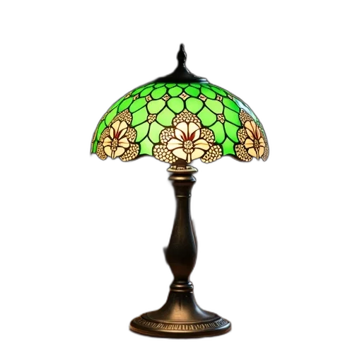 umbrella, furniture, crown, 3d render, photorealistic, green, vintage-style, lamp transparent PNG cut-out
