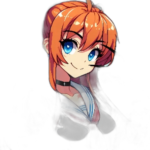 face, staff, robot, weapon, anime, pixel art, cartoon, concept art transparent PNG cut-out