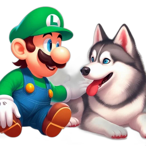 animal, pixel art, concept art, 3d render, watercolor, monochrome, two, animated transparent PNG cut-out