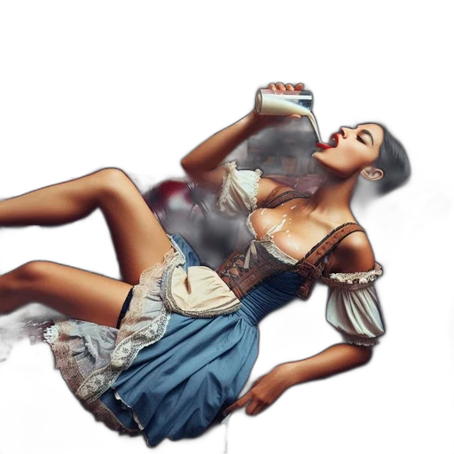 dress, bottle, fantasy art, concept art, photorealistic, comic book art, underwater, outer space transparent PNG cut-out