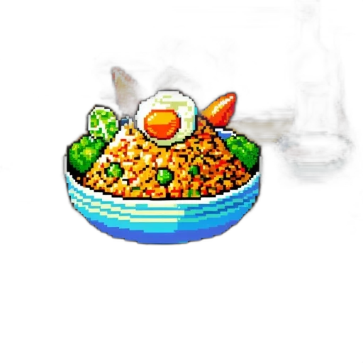 food, animal, pixel art, 3d render, concept art, photorealistic, pixelated, artwork transparent PNG cut-out