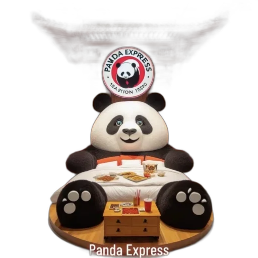 photorealistic, concept art, panda-themed, booth, room, showcases, pandas, express transparent PNG cut-out