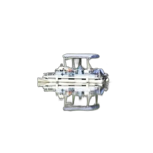 robot, 3d render, serene, scene, white, pontoon, boat, passengers transparent PNG cut-out