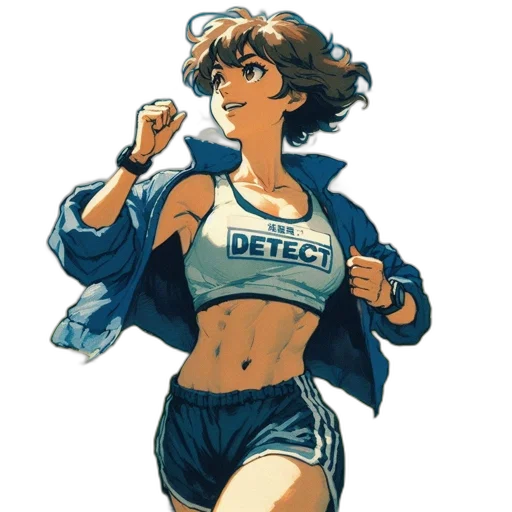 jacket, dress, concept art, pixel art, comic book art, anime, blue, monochrome transparent PNG cut-out