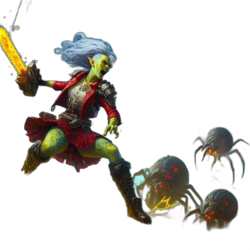 weapon, creature, staff, concept art transparent PNG cut-out
