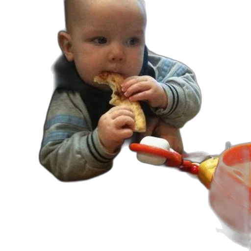 food, weapon, staff, face, photorealistic, 3d render, baby, eating transparent PNG cut-out