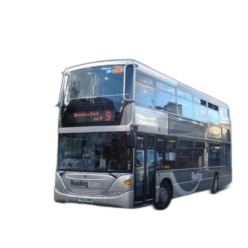 3d render, photorealistic, concept art, double-decker transparent PNG cut-out