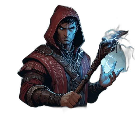 staff, sword, weapon, jacket, fantasy art, concept art, pixel art, comic book art transparent PNG cut-out