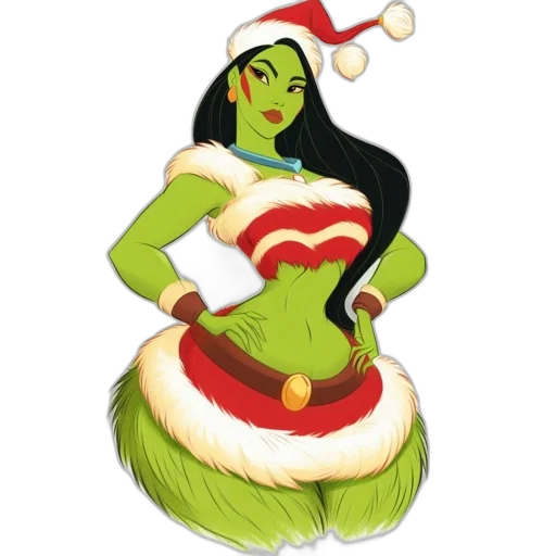 concept art, fantasy art, pixel art, comic book art, animated, character, santa, claus transparent PNG cut-out