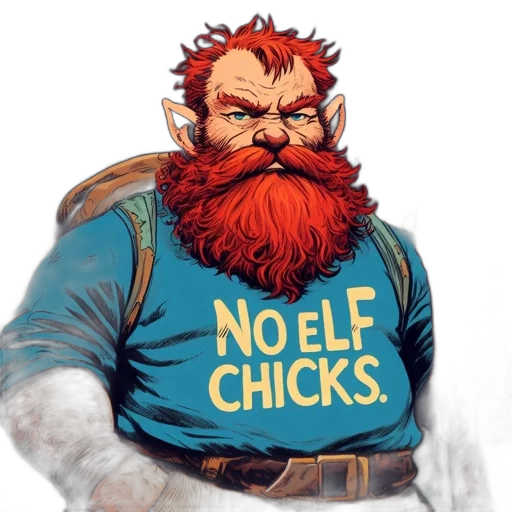 animal, jacket, comic book art, concept art, fantasy art, watercolor, fiercely-looking, dwarf transparent PNG cut-out