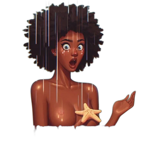 hair, dress, staff, pixel art, concept art, cartoon, comic book art, earth tones transparent PNG cut-out