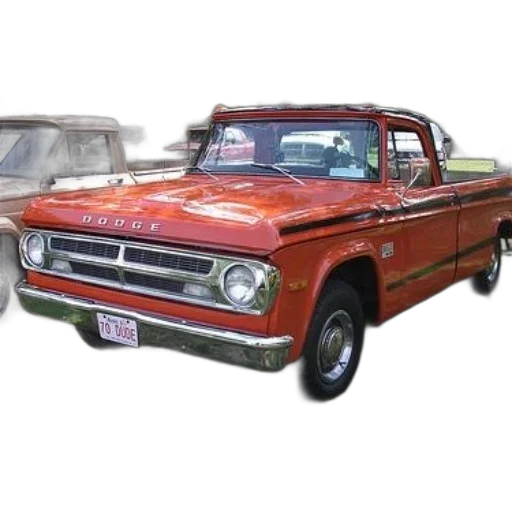 car, photorealistic, 3d render, concept art, orange, dodge, pickup, truck transparent PNG cut-out