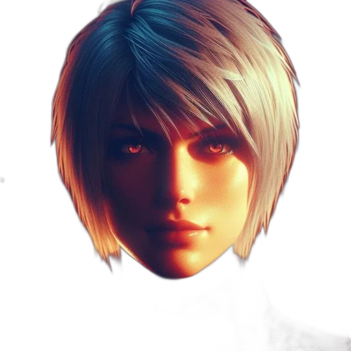 face, mask, hair, robot, photorealistic, concept art, cyberpunk, 3d render transparent PNG cut-out