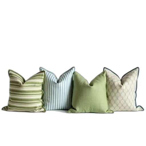 furniture, 3d render, green, earth tones, monochrome, pastel, collection, five transparent PNG cut-out