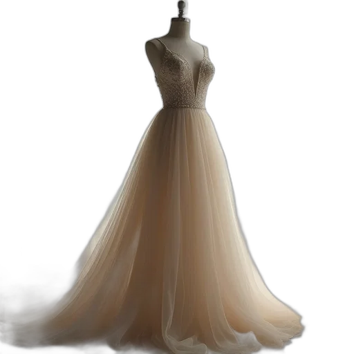 dress, jewelry, crown, 3d render transparent PNG cut-out