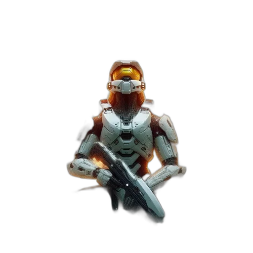 robot, weapon, sword, staff, 3d render, concept art, pixel art, cyberpunk transparent PNG cut-out