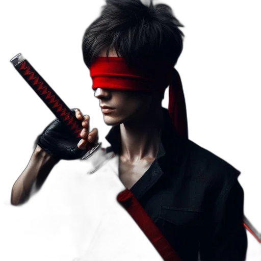 mask, staff, weapon, face, concept art, cyberpunk, 3d render, photorealistic transparent PNG cut-out