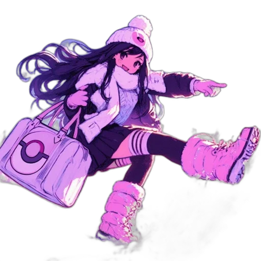 jacket, weapon, concept art, vaporwave, anime, cyberpunk, pastel, neon transparent PNG cut-out