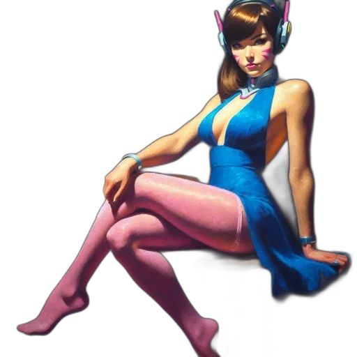 dress, concept art, fantasy art, comic book art, pixel art, blue, pastel, neon transparent PNG cut-out