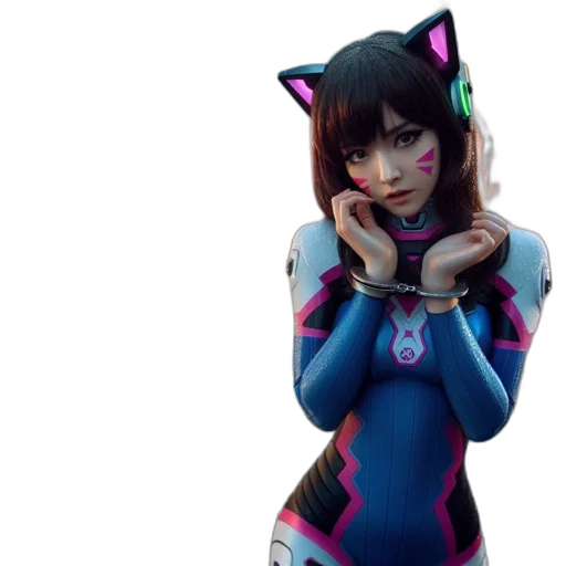 robot, concept art, anime, 3d render, cyberpunk, during, rainy, night transparent PNG cut-out
