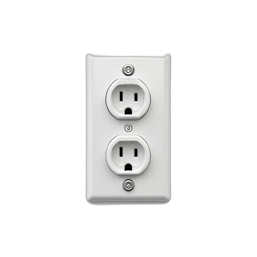 robot, face, 3d render, white, electrical, socket, label, reading transparent PNG cut-out