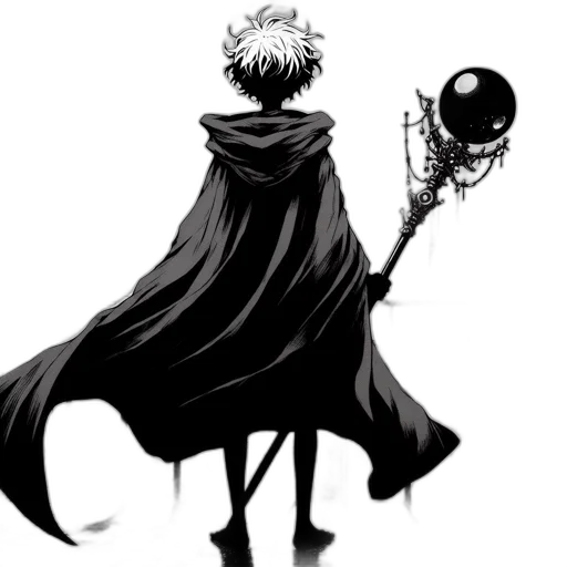 staff, mask, weapon, creature, concept art, comic book art, fantasy art, anime transparent PNG cut-out