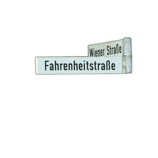 furniture, staff, street, signs, german, wiener, straße, fahrenheitstraße transparent PNG cut-out