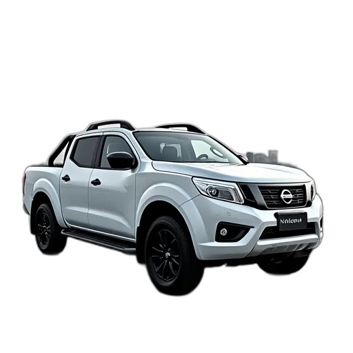 car, 3d render, nissan, navara, available, three, colors, white transparent PNG cut-out