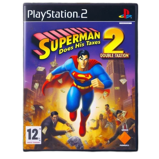 concept art, playstation, game, case, featuring, superman, cover, surrounded transparent PNG cut-out