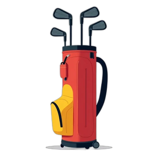 staff, weapon, 3d render, concept art, stylized, illustration, golf, bag transparent PNG cut-out