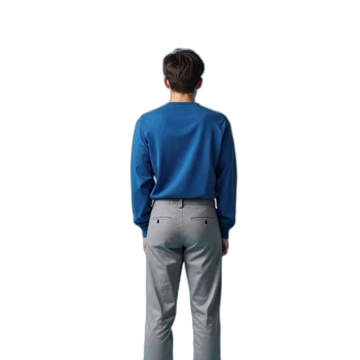 jacket, staff, furniture, robot, 3d render, photorealistic, concept art, blue transparent PNG cut-out