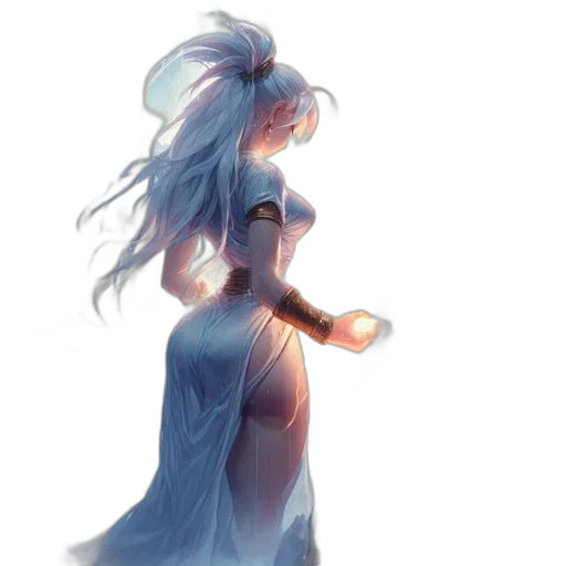 dress, staff, sword, weapon, concept art, fantasy art, anime, pixel art transparent PNG cut-out